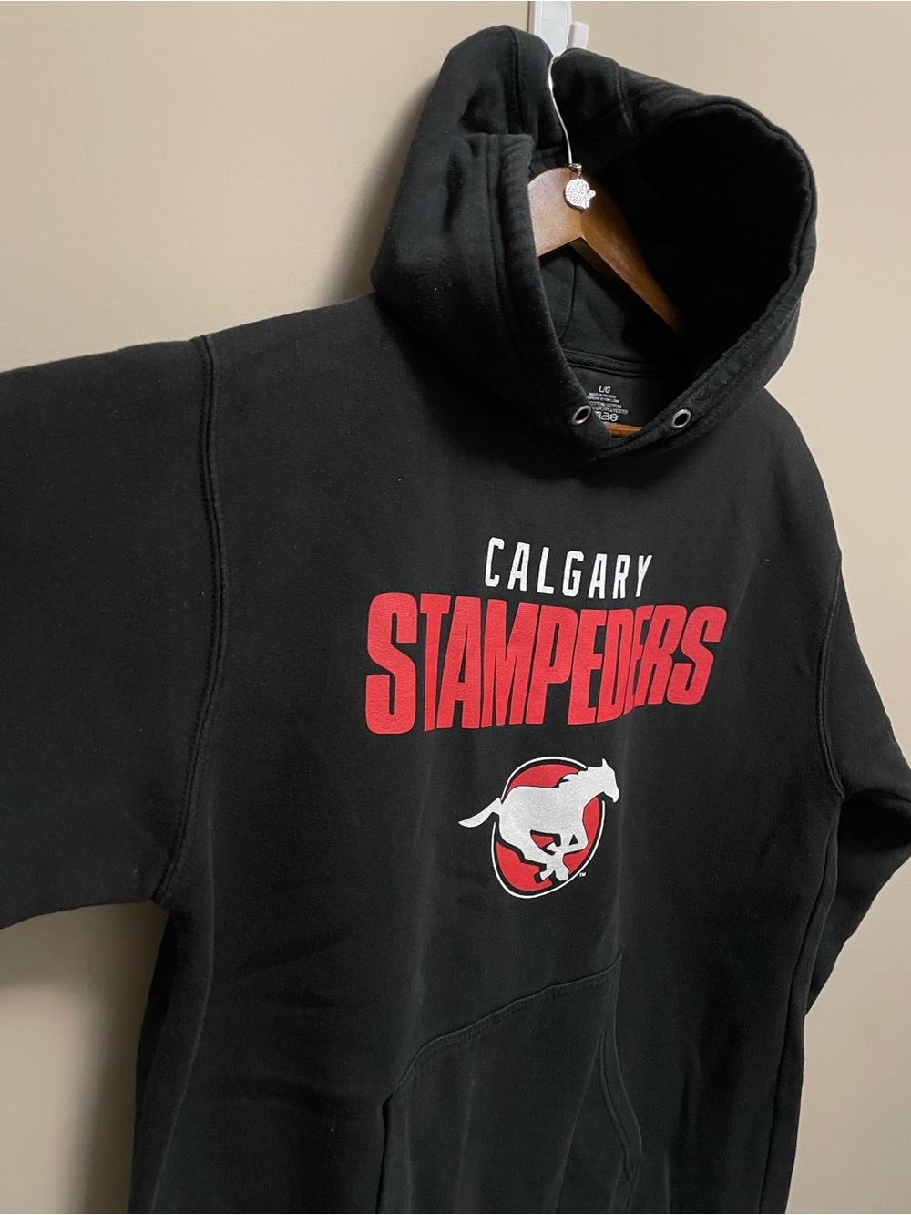 Calgary Stampeders Black Hoodie Men’s Large - Picture 4 of 8